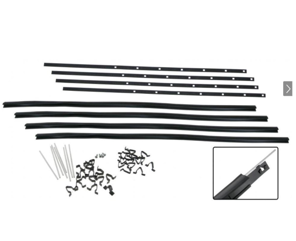 Snap-in window scraper kit for one-piece windows